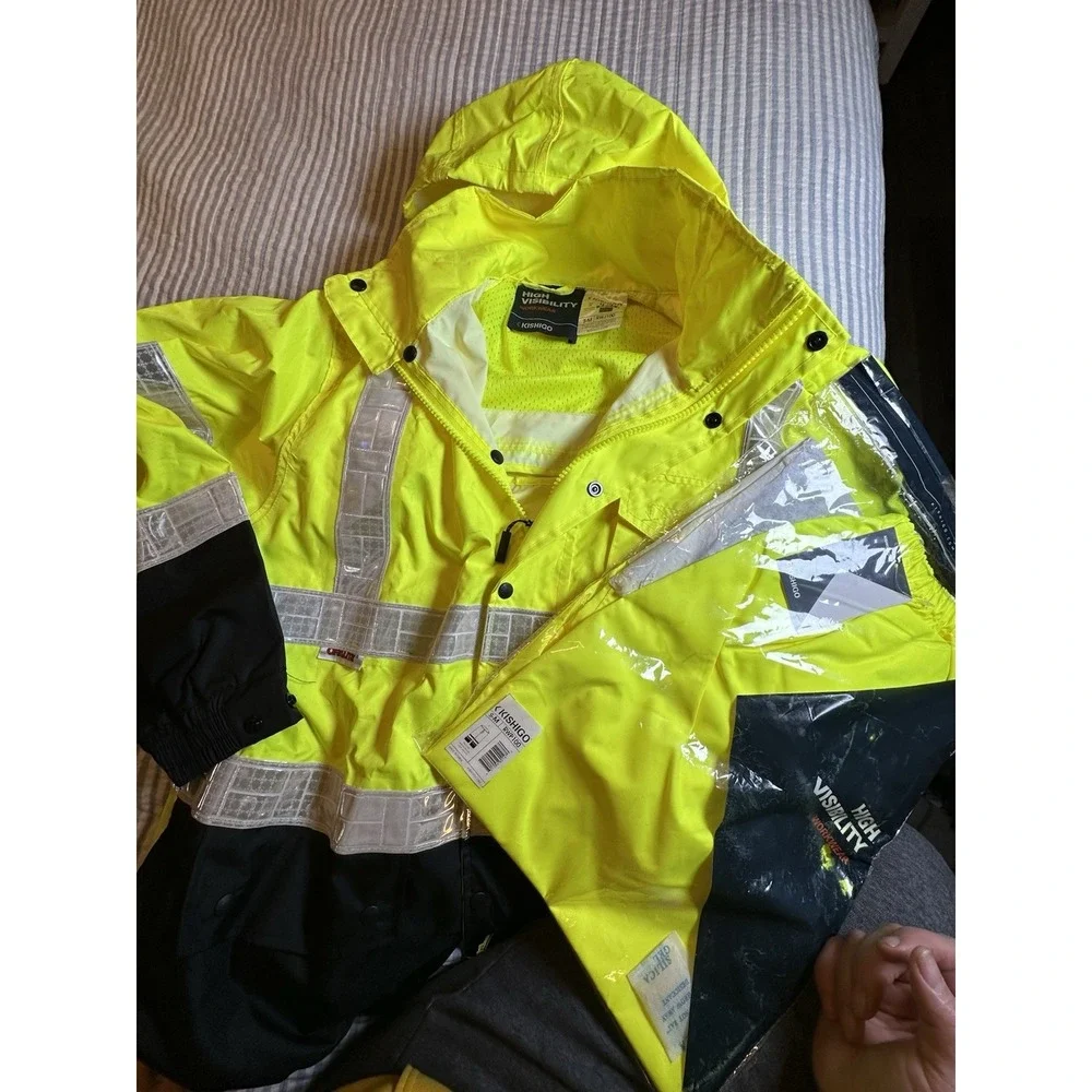 Safety‎ Visibility Rain Suit Jacket & Pants Luminator S/M Yellow